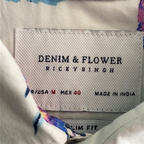 <b>Denim</b> & <b>Flower</b> <b>Ricky</b> <b>Singh</b> Shirt Womens Medium Floral Long Sleeve Button Up. . Denim flower ricky singh